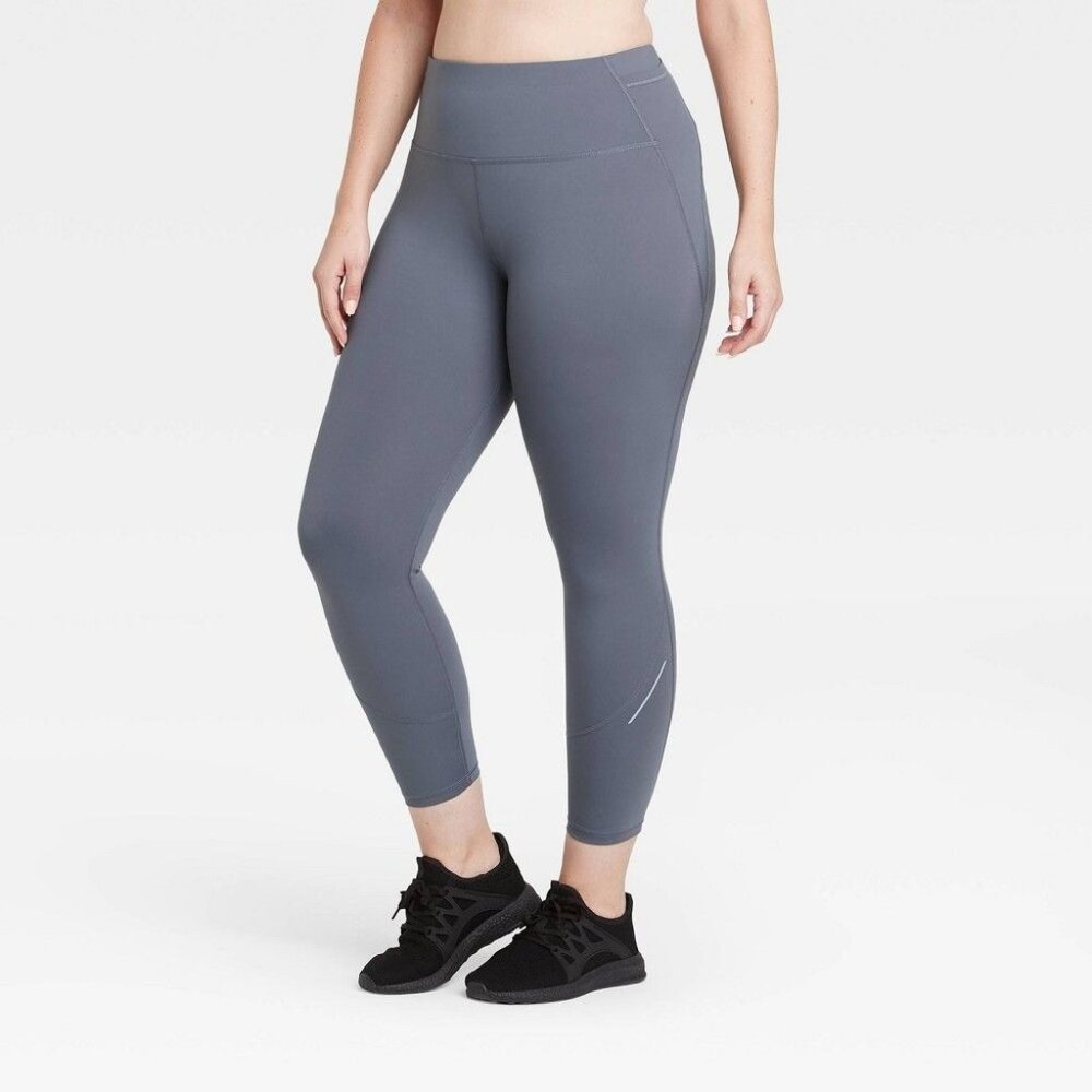 All In Motion Womens Gray High-Waisted Running Leggings